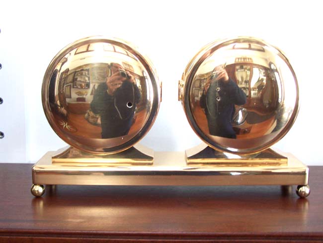 A Fine and Rare Chelsea "COLUMBUS" model combination Ships' Bell Clock and Barometer set circa 1927 — image 2